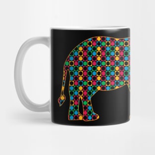 mosaic elephant illustration Mug